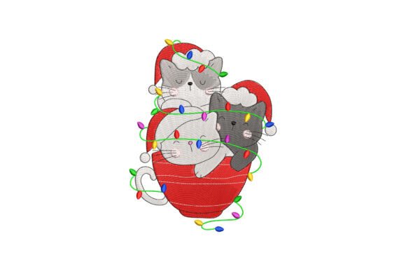 Cute Cats Christmas: Apparel Embroidery Review