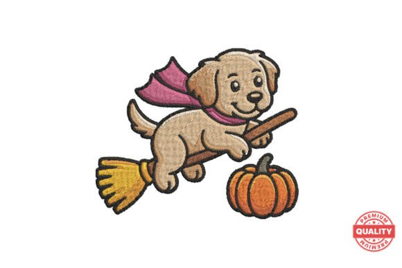 Flying Dog with Pumpkin: An Embroidery Design Review