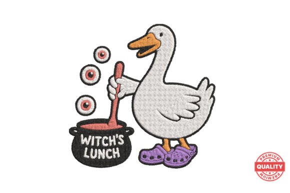 Funny Witch Duck Halloween: An Embroidery Seller Review