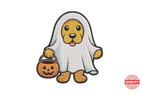 Halloween Dog Vampire with Pumpkin: A Stitch Test