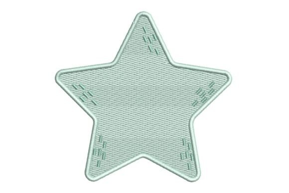 Soft Pastel Star with Dashes Embroidery Design Review