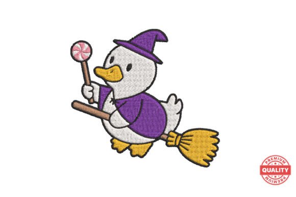 Wizard Duck on Broom: A Seasonal Embroidery Review